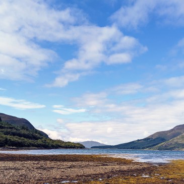Loch between two mountains on the Isle of Skye